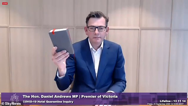 Dan Andrews lying under oath at Hotel Quarantine Inquiry